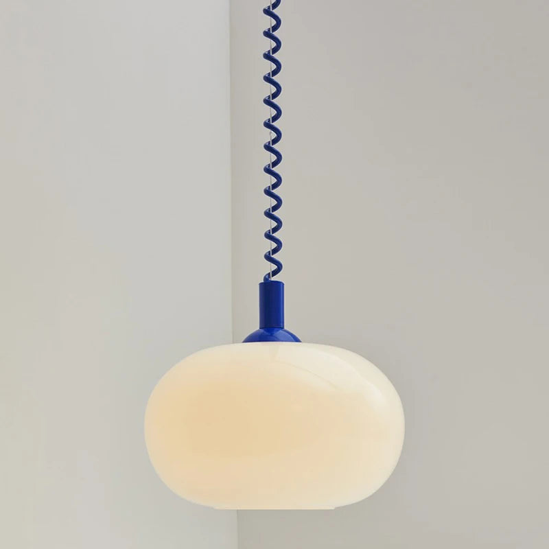 Lustres en verre Bauhaus lampes suspendues nordiques chambre à coucher en plus du salon salle à manger Restaurant lampe suspendue de couleur moderne - vue 4 sur 10