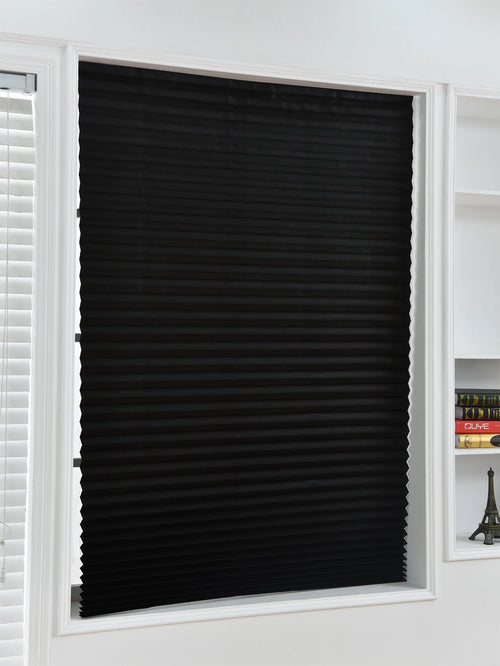Store plisse occultant adhesif style zebre fenetre chambre - vue 11 sur 17
