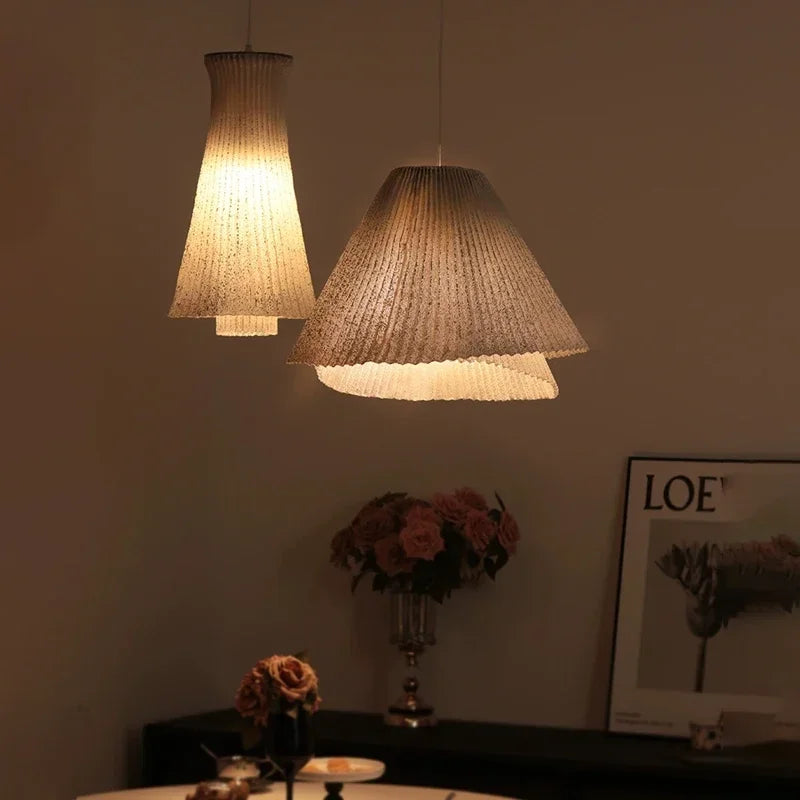 Nordique Wabi Sabi suspension LED lumières pour salon Restaurant Lustre salle à manger chambre Loft suspension lampe Lustre Luminaire - vue 6 sur 7
