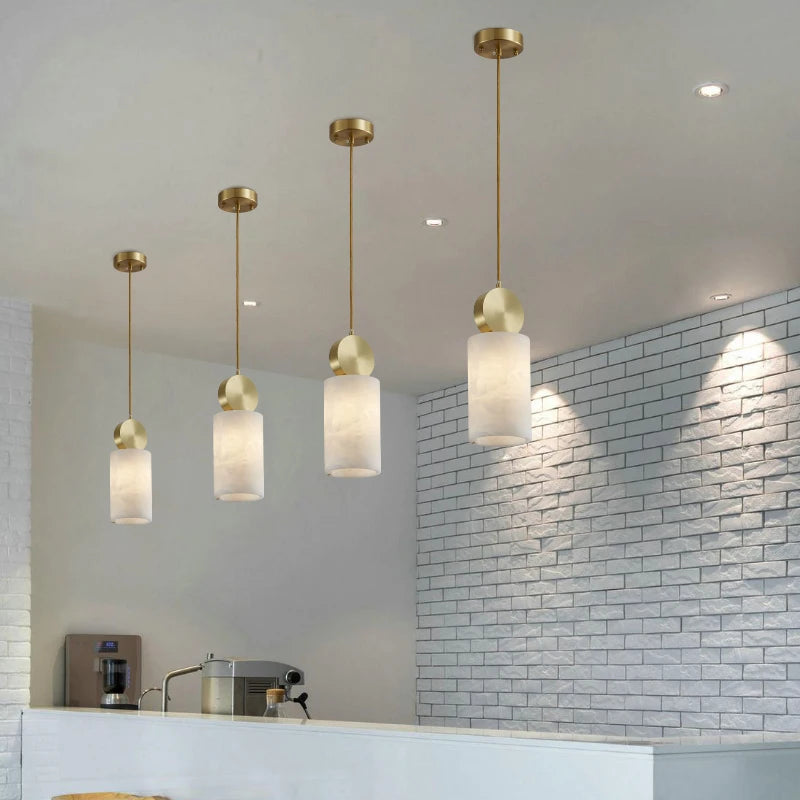 Creative personalised minimalist copper chandelier for modern decor - vue 4 sur 8