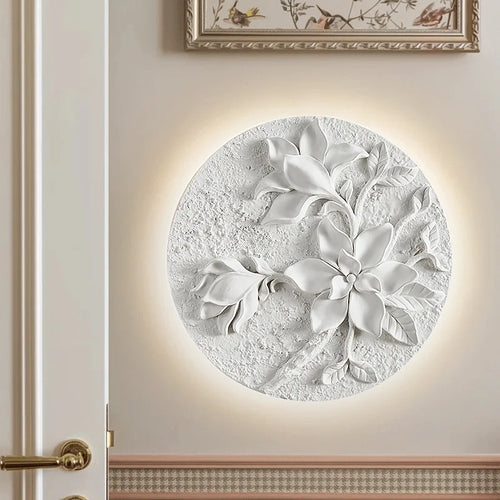 applique murale circulaire rétro en verre pour intérieur élégant