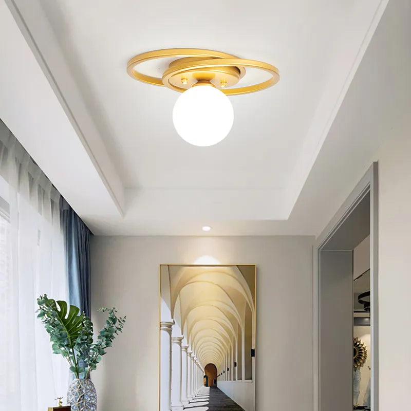 Plafonnier led or noir allée maison balcon 
(72 caractères) - vue 2 sur 10