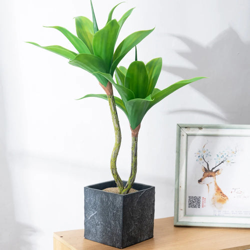 plantes succulentes artificielles tropicales pour décoration intérieure et extérieure - vue 3 sur 7