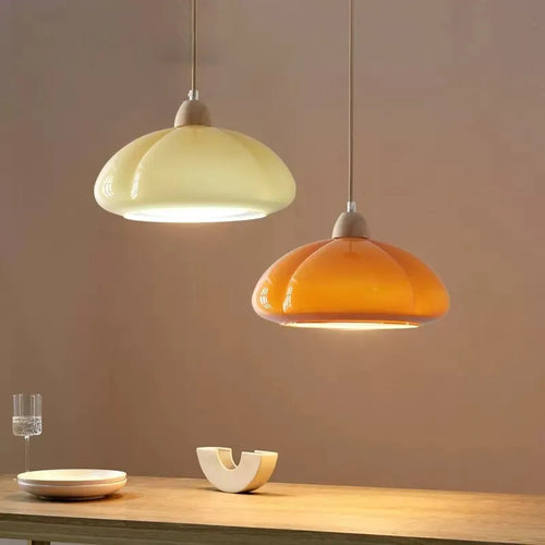 Suspension LED en forme de citrouille - vue 2 sur 9