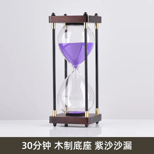 sablier en verre antichute pour enfants 30 minutes style rétro - vue 12 sur 17