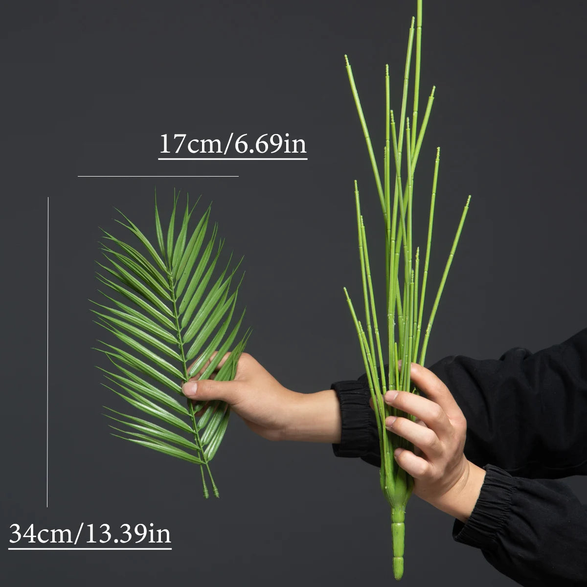 grandes fausses plantes palmier monstera et fougère décoration jardin - vue 3 sur 7
