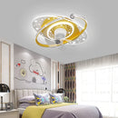 Plafonnier ventilateur de plafond à tête secouante 360 degrés led silencieux