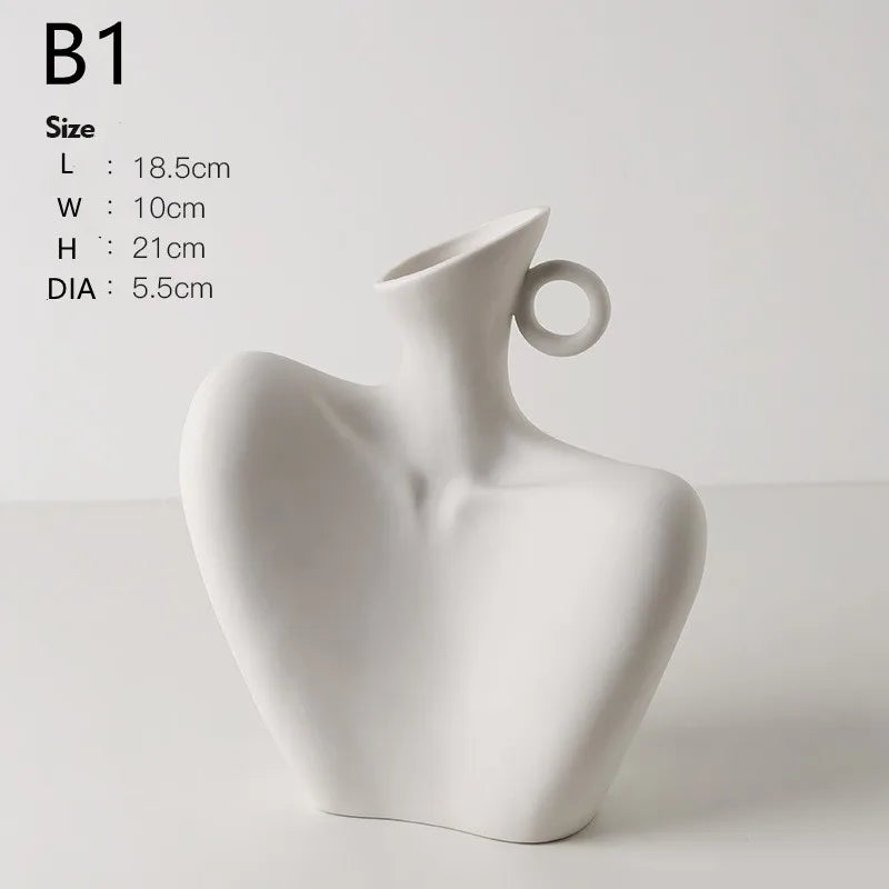 vase humain créatif en céramique pour décoration moderne - vue 8 sur 10
