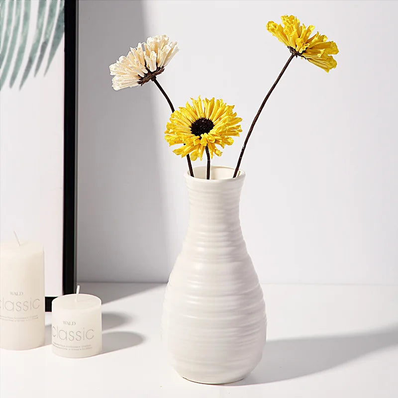 vase nordique en plastique pour fleurs décoration moderne maison - vue 5 sur 12