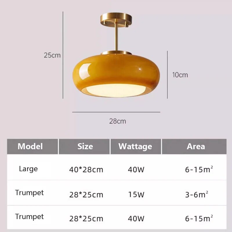 Lustre verre laiton antique orange médiéval - vue 4 sur 16