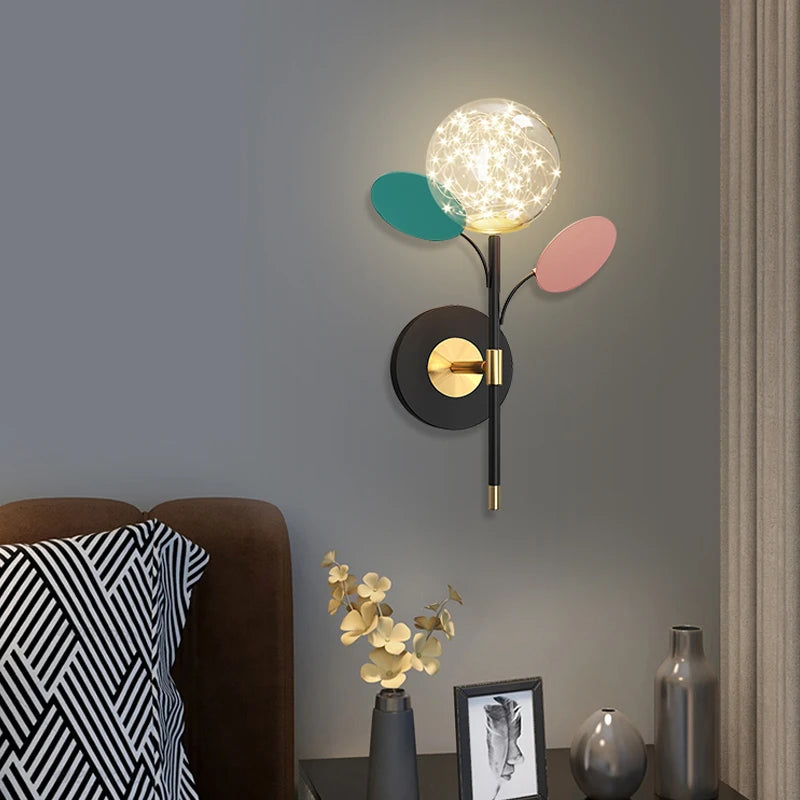 lustre led moderne atmosphérique nordique étoilé macaron créatif - vue 6 sur 16