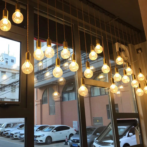 lustre en verre pour restaurant et bar élégant - vue 2 sur 16