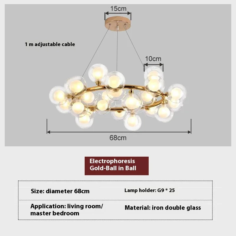 Creative nordic frosted glass pendant light, minimalist design