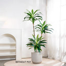 Set of 3 artificial dracaena plants for realistic decoration