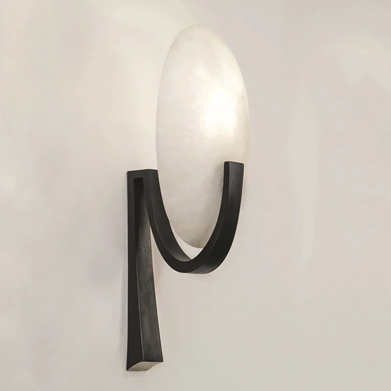applique murale nordique en cuivre et marbre design élégant moderne - vue 2 sur 8
