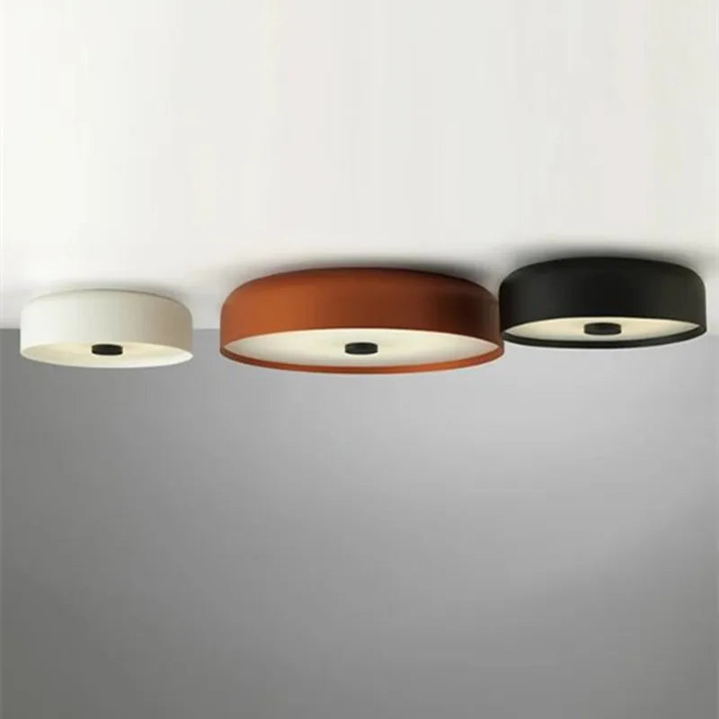 Plafonnier LED nordique Orange/noir/blanc - vue 3 sur 9