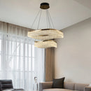 Minimalist Nordic style LED crystal chandelier