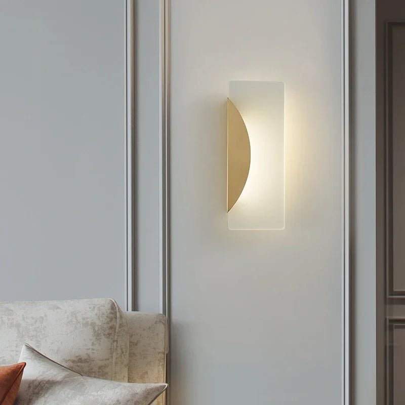 applique murale moderne en cuivre à led pour décoration intérieure - vue 4 sur 8