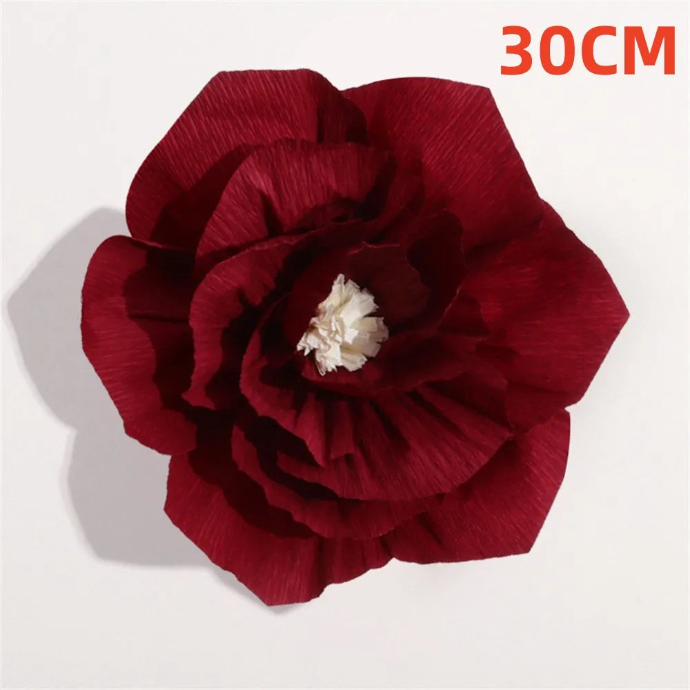 décoration de fête grande fleur en papier rouge pour événements festifs - vue 14 sur 14