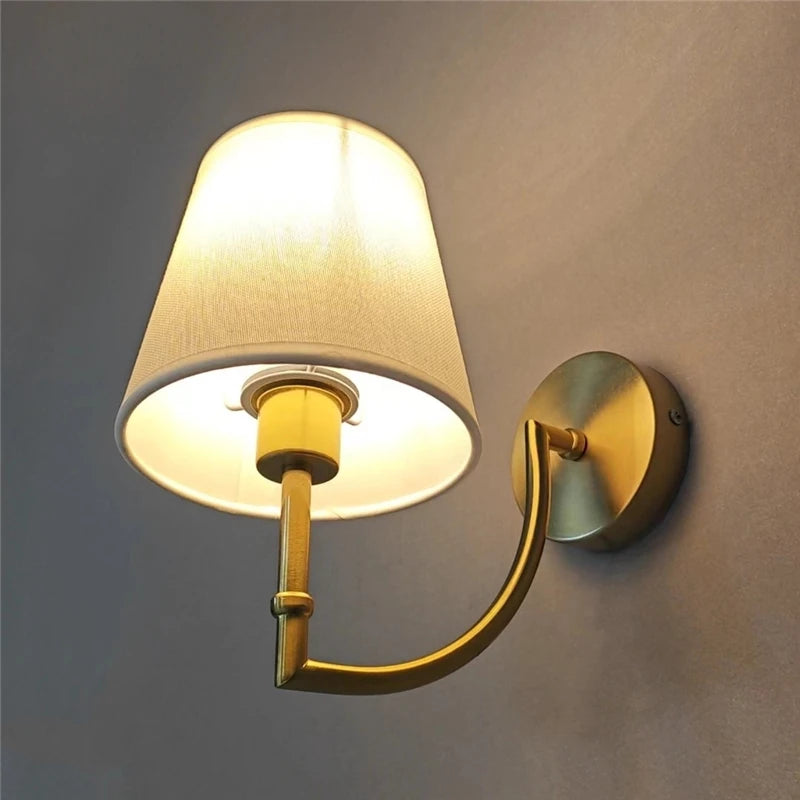 Minimalist nordic linen wall light for modern decor - vue 3 sur 11