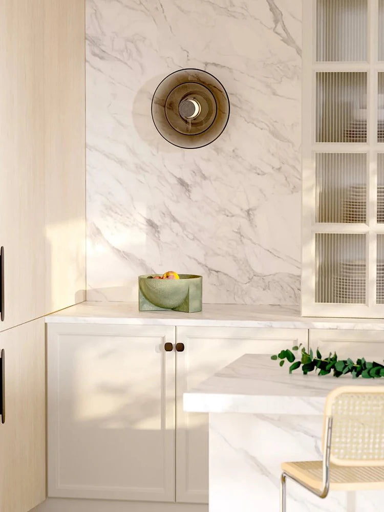 Creative minimalist glass LED wall light for interior - vue 4 sur 12