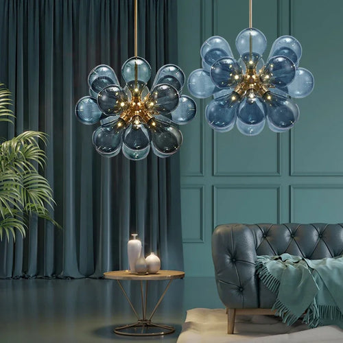 suspension moderne en verre design pour décoration intérieure