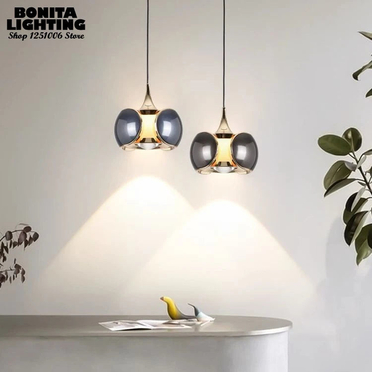 suspension nordique à led avec lentille scarabée relevable décoratif - vue 7 sur 12