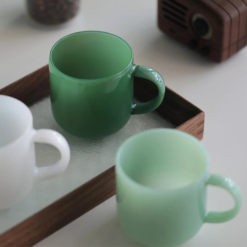 Tasse retro en verre style saphir borosilicate - vue 4 sur 7