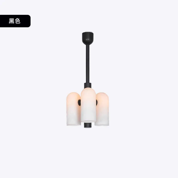 lustre en verre laiteux luminaire suspendu design moderne élégant - vue 9 sur 13
