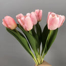 Set of 5 artificial tulips for realistic decoration