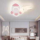 Mignon enfants chambre plafonniers LED blanc lapin lumière Simple dessin animé princesse chambre petite fille chambre décor plafonniers