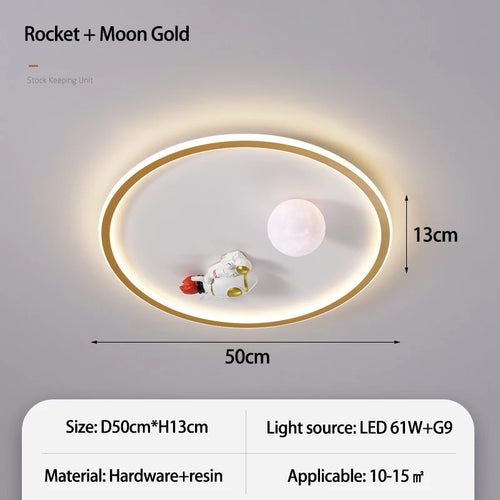 SANDYHA moderne espace planète plafonnier lampe de dessin animé chambre d'enfants Lampa Sufitowa Techo Plafonnier lampara Colgantes Para - vue 7 sur 16