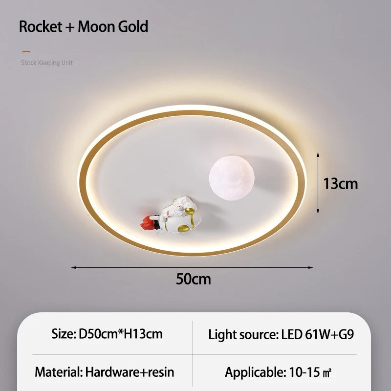 SANDYHA moderne espace planète plafonnier lampe de dessin animé chambre d'enfants Lampa Sufitowa Techo Plafonnier lampara Colgantes Para - vue 6 sur 16