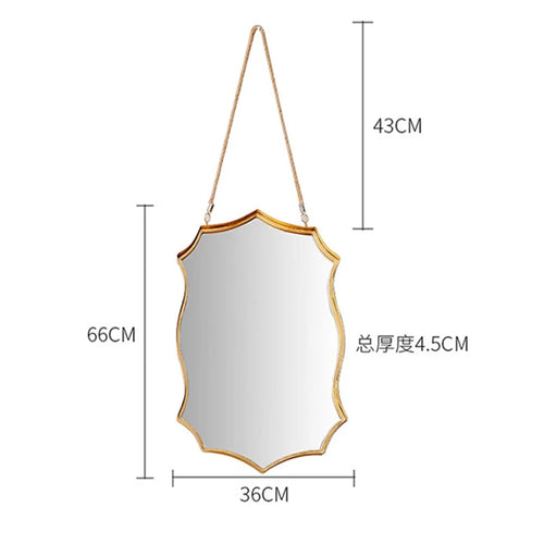 Bathroom mirror, makeup mirror, wall mounted irregular shaped bathroom, irregular water droplet mirror, entrance decoration, hou - vue 12 sur 11