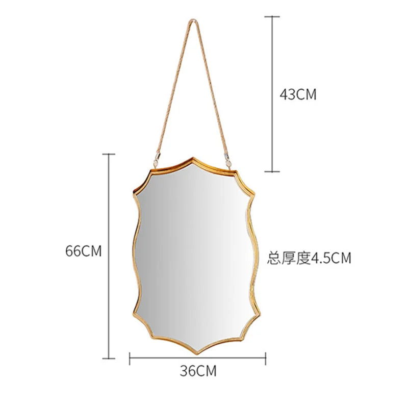 Bathroom mirror, makeup mirror, wall mounted irregular shaped bathroom, irregular water droplet mirror, entrance decoration, hou - vue 11 sur 11