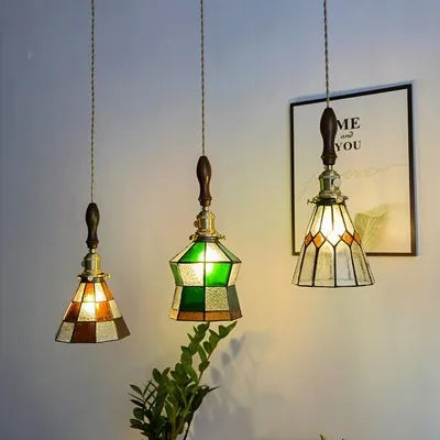 suspension nordique en cuivre avec verre teinté pour intérieur élégant - vue 5 sur 14
