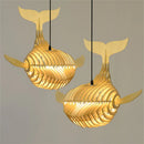 Suspension d'art en bois moderne lampe en bois de baleine