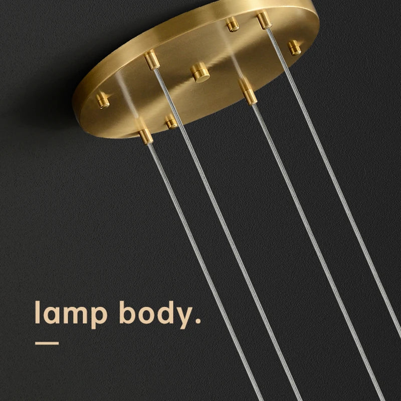 lustre en céramique tulipe pour lampe suspension led rotation duplex - vue 6 sur 11