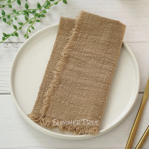 Serviette de table lot 12 gaze coton vintage