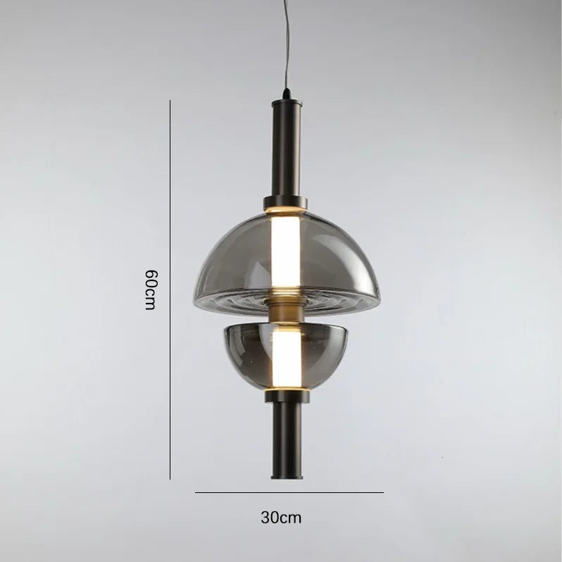 lustre moderne en verre design minimaliste pour restaurant et café