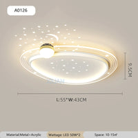 Luxury Minimalist Living Room LED Ceiling Light Starry Sky Projection Metal Cloud Ceiling Lamp For Bedroom Dining Table Home