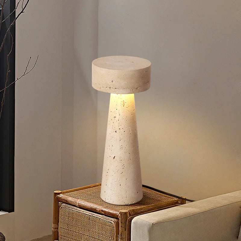Creative Stone Table Lamp Desk Light for Bedroom Living Room Study - vue 4 sur 7