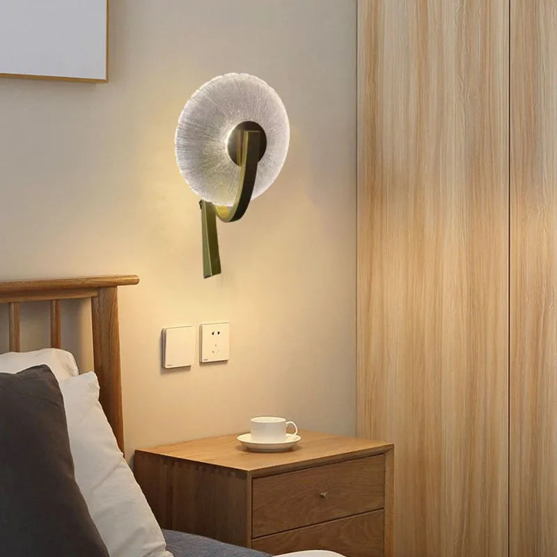 applique murale led métal verre transparent pour intérieur design élégant - vue 4 sur 8