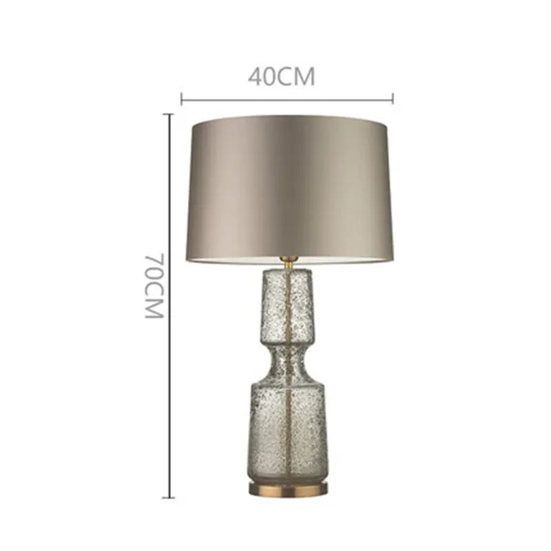 Retro glass bedside lamp with minimalist design for interior decor - vue 12 sur 12