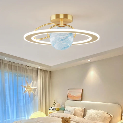 Plafonnier nordique moderne à leds luxe étoile ciel - vue 5 sur 14