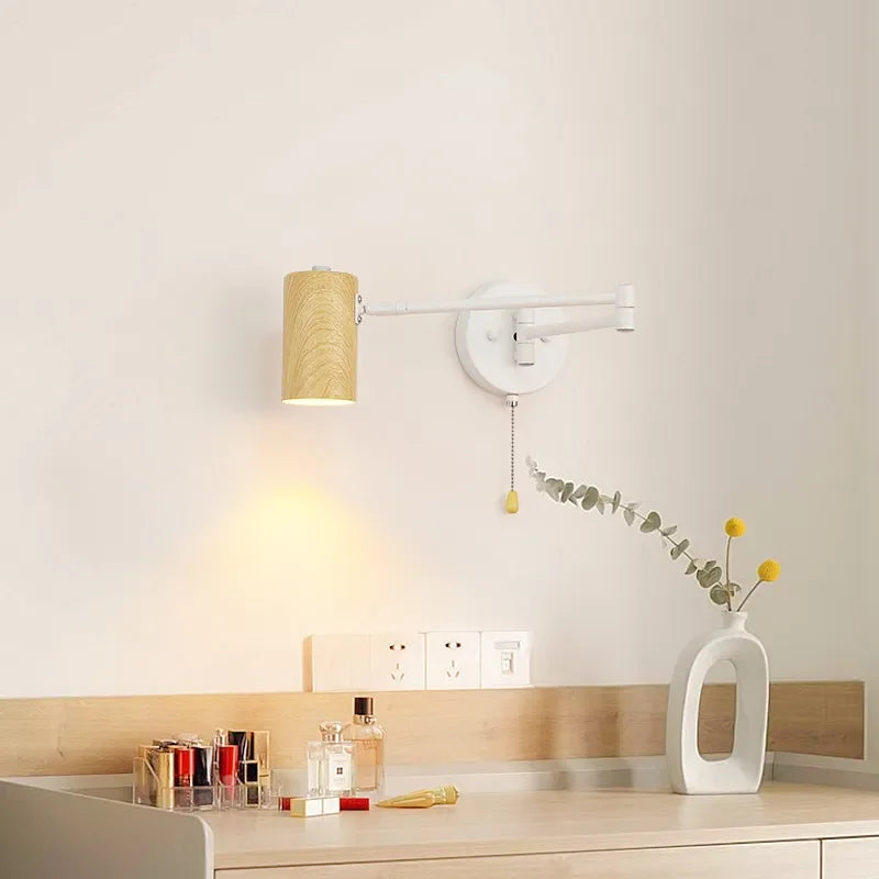 lampe de chevet nordique pivotante pour lecture et étude
