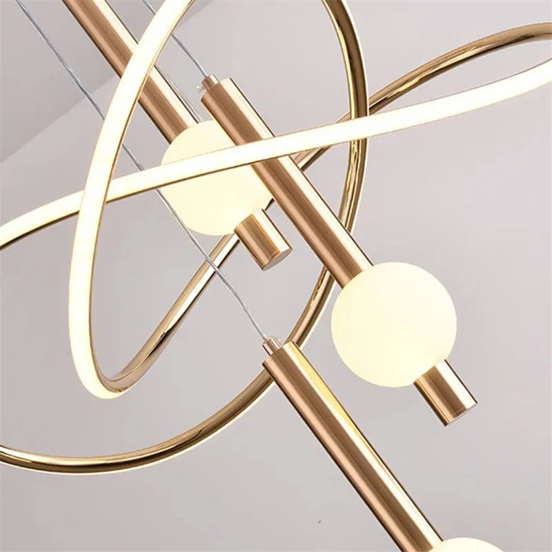Minimalist post-modern chandelier for elegant interior decor - vue 5 sur 8