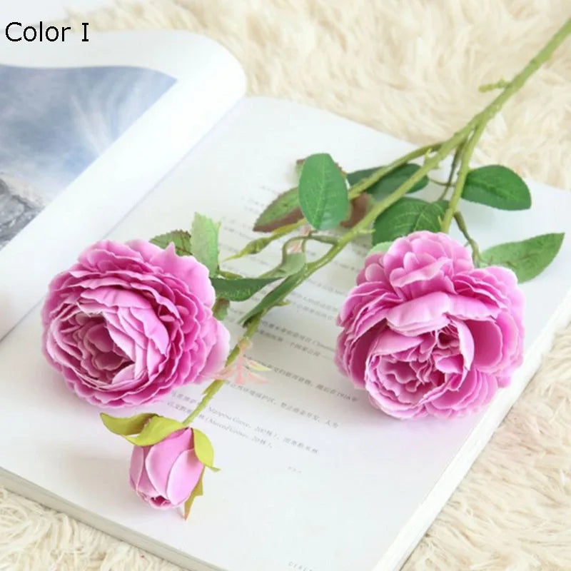 têtes de rose en soie artificielle pour décoration mariage et fête - vue 10 sur 16