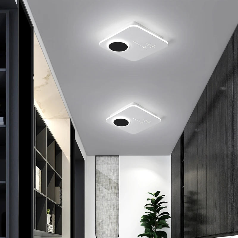 Modern minimalist integrated LED Nordic ceiling light - vue 5 sur 8