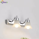 Applique murale Rétro cosmétique miroir LED européenne maquillage lumière vanité salle de bains appliques Chrome armoire